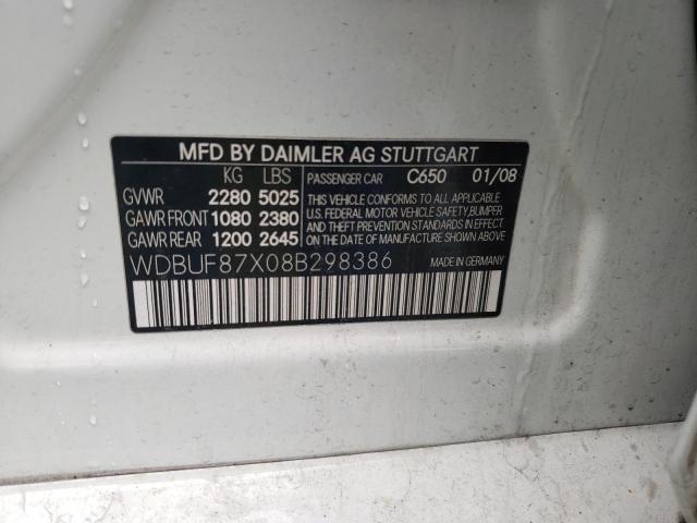 Photo 12 VIN: WDBUF87X08B298386 - MERCEDES-BENZ E 350 4MAT 