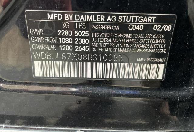 Photo 9 VIN: WDBUF87X08B310083 - MERCEDES-BENZ E 350 4MAT 