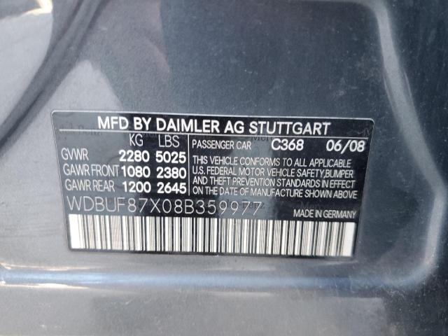 Photo 11 VIN: WDBUF87X08B359977 - MERCEDES-BENZ E 350 4MAT 