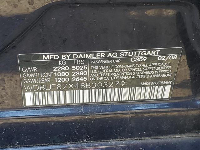 Photo 11 VIN: WDBUF87X48B303279 - MERCEDES-BENZ E 350 4MAT 