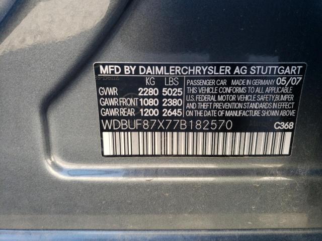 Photo 11 VIN: WDBUF87X77B182570 - MERCEDES-BENZ E 350 4MAT 