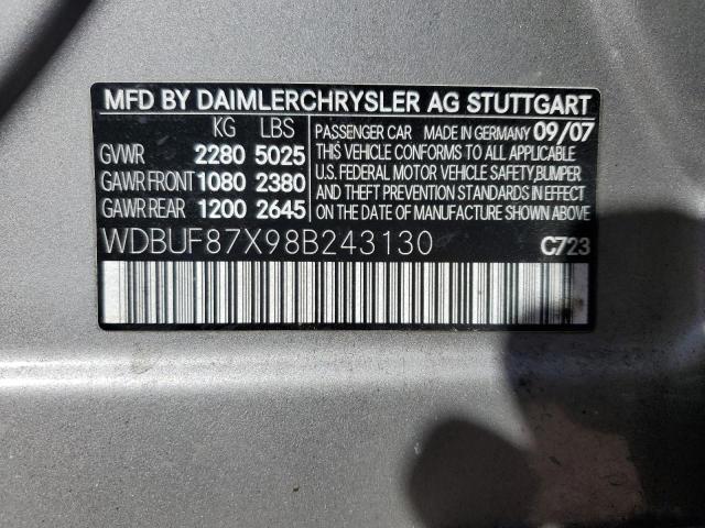 Photo 11 VIN: WDBUF87X98B243130 - MERCEDES-BENZ E 350 4MAT 