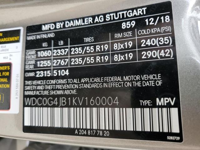 Photo 12 VIN: WDC0G4JB1KV160004 - MERCEDES-BENZ GLC-CLASS 