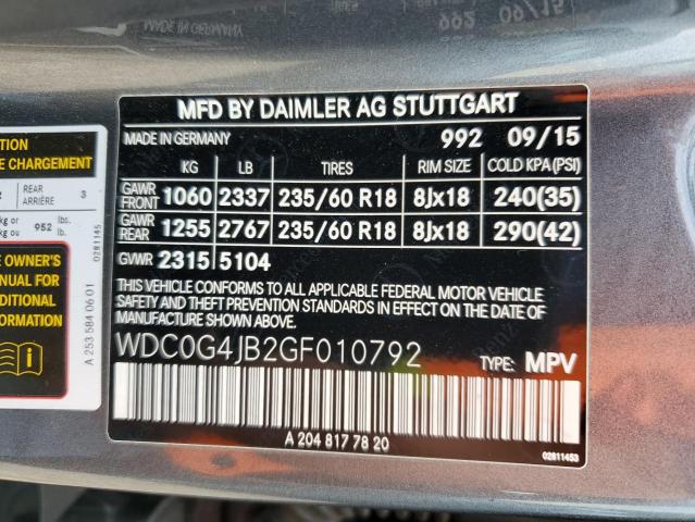 Photo 12 VIN: WDC0G4JB2GF010792 - MERCEDES-BENZ GLC-CLASS 