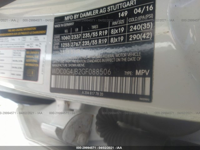 Photo 8 VIN: WDC0G4JB2GF088506 - MERCEDES-BENZ GLC 