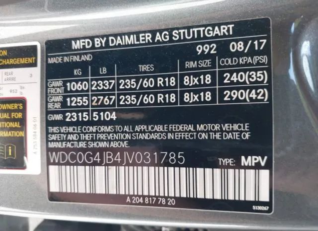 Photo 8 VIN: WDC0G4JB4JV031785 - MERCEDES-BENZ GLC 