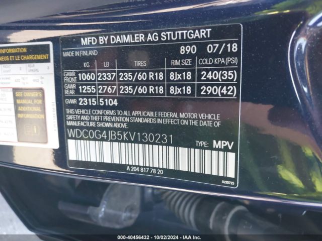 Photo 8 VIN: WDC0G4JB5KV130231 - MERCEDES-BENZ GLC-CLASS 