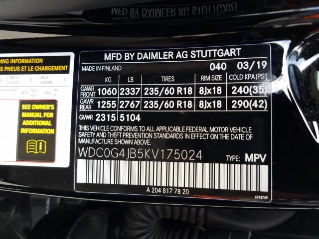 Photo 9 VIN: WDC0G4JB5KV175024 - MERCEDES-BENZ GLC-CLASS 