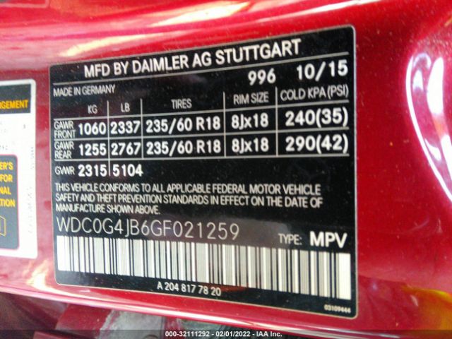 Photo 8 VIN: WDC0G4JB6GF021259 - MERCEDES-BENZ GLC 