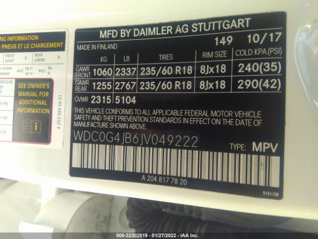 Photo 8 VIN: WDC0G4JB6JV049222 - MERCEDES-BENZ GLC 