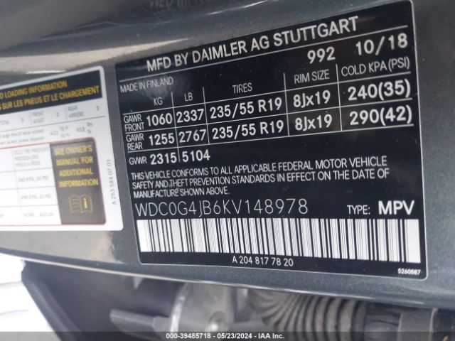 Photo 8 VIN: WDC0G4JB6KV148978 - MERCEDES-BENZ GLC 300 