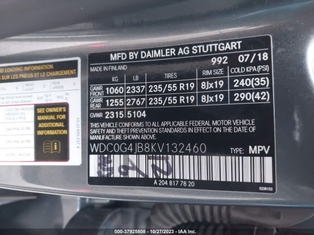 Photo 8 VIN: WDC0G4JB8KV132460 - MERCEDES-BENZ GLC 