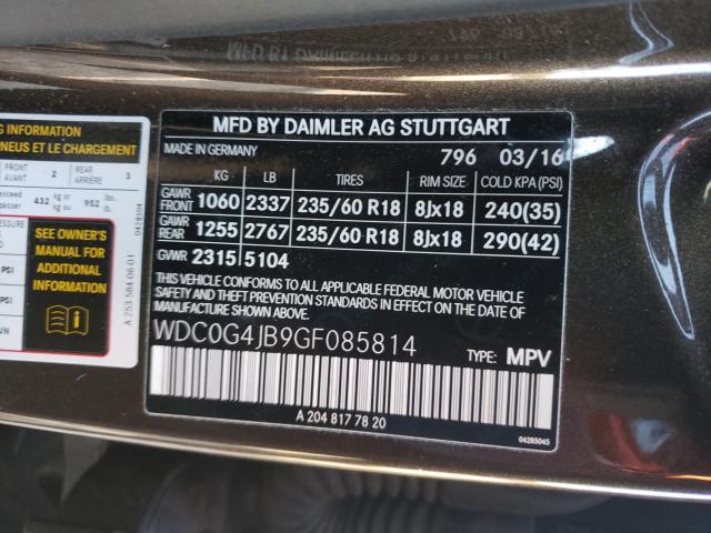 Photo 9 VIN: WDC0G4JB9GF085814 - MERCEDES-BENZ GLC 300 