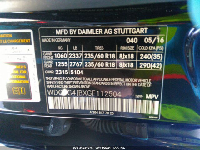 Photo 8 VIN: WDC0G4JBXGF112504 - MERCEDES-BENZ GLC 