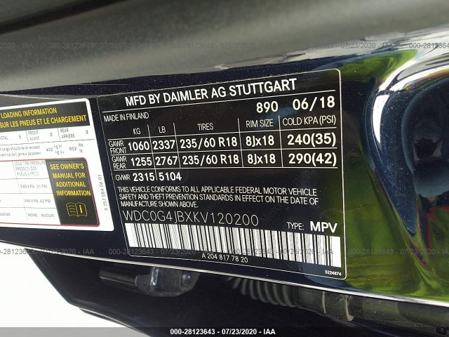 Photo 8 VIN: WDC0G4JBXKV120200 - MERCEDES-BENZ GLC 