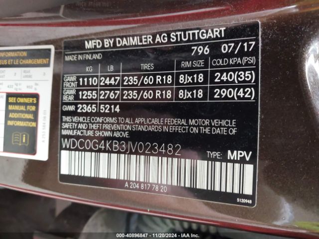 Photo 8 VIN: WDC0G4KB3JV023482 - MERCEDES-BENZ GLC-CLASS 