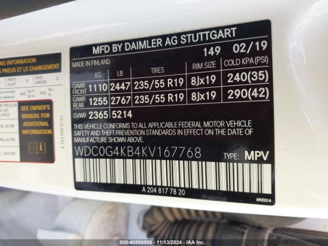 Photo 8 VIN: WDC0G4KB4KV167768 - MERCEDES-BENZ GLC-CLASS 