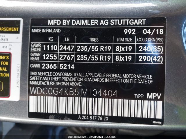 Photo 8 VIN: WDC0G4KB5JV104404 - MERCEDES-BENZ GLC 300 