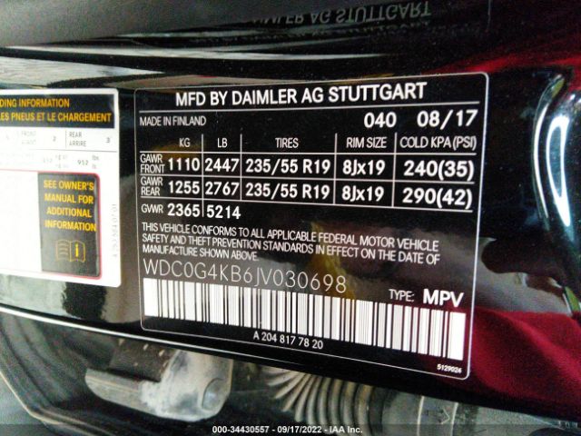 Photo 8 VIN: WDC0G4KB6JV030698 - MERCEDES-BENZ GLC 