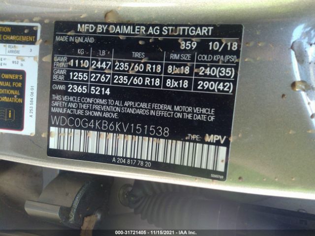 Photo 8 VIN: WDC0G4KB6KV151538 - MERCEDES-BENZ GLC 