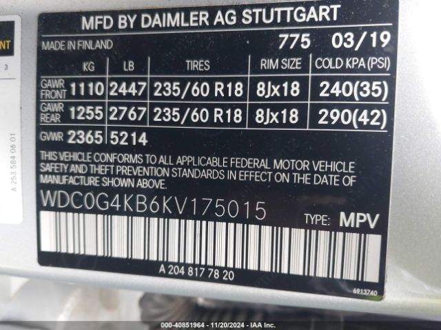 Photo 8 VIN: WDC0G4KB6KV175015 - MERCEDES-BENZ GLC-CLASS 