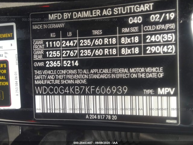 Photo 8 VIN: WDC0G4KB7KF606939 - MERCEDES-BENZ GLC 