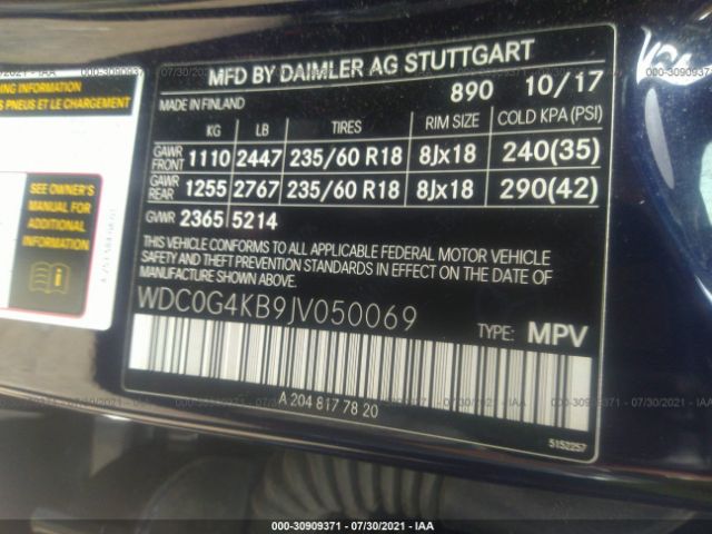 Photo 8 VIN: WDC0G4KB9JV050069 - MERCEDES-BENZ GLC 