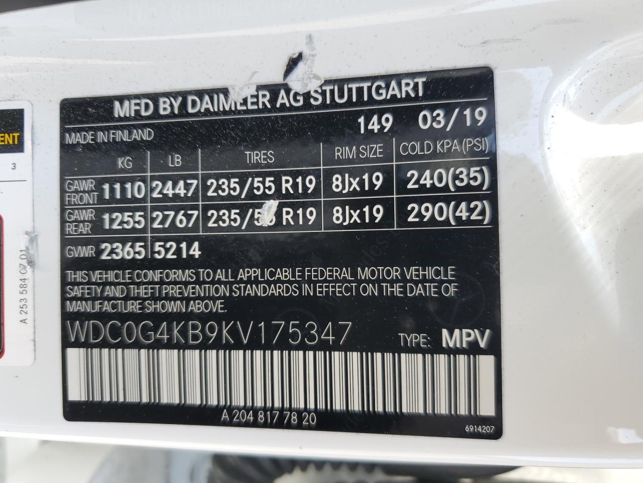 Photo 12 VIN: WDC0G4KB9KV175347 - MERCEDES-BENZ GLC 