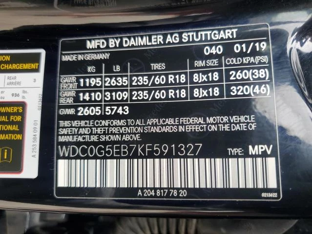 Photo 12 VIN: WDC0G5EB7KF591327 - MERCEDES-BENZ GLC 350E 