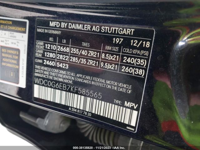 Photo 8 VIN: WDC0G6EB7KF585565 - MERCEDES-BENZ AMG GLC 43 