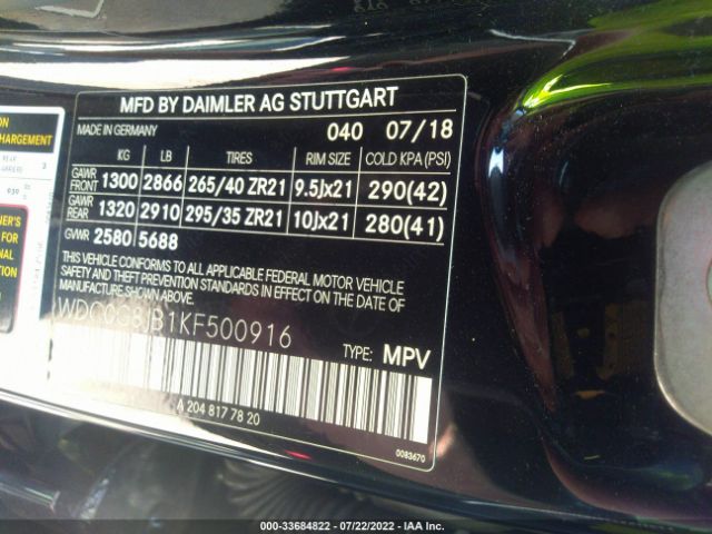 Photo 8 VIN: WDC0G8JB1KF500916 - MERCEDES-BENZ GLC 