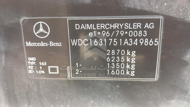 Photo 30 VIN: WDC1631751A349865 - MERCEDES-BENZ ML 500 