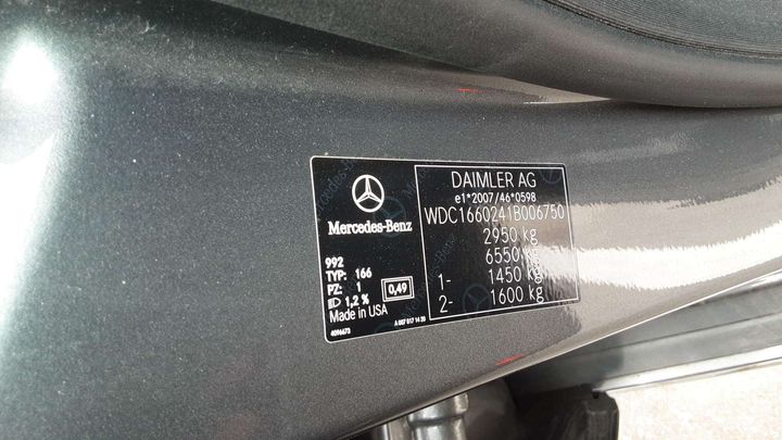 Photo 9 VIN: WDC1660241B006750 - MERCEDES-BENZ CLASE GLE 