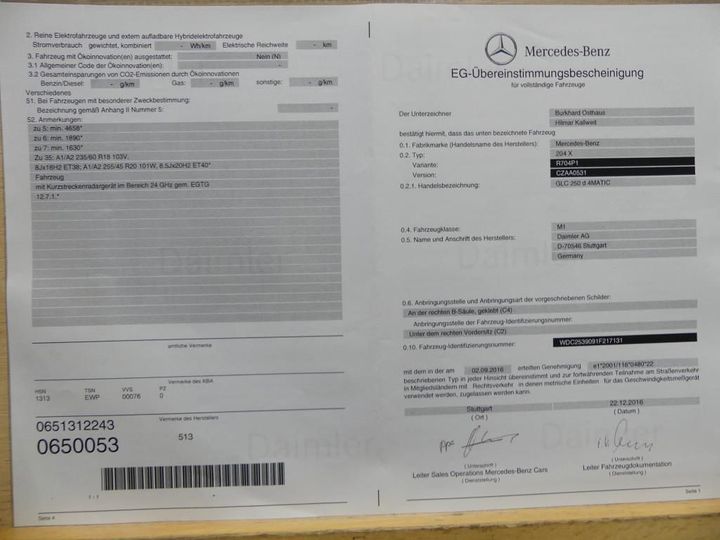 Photo 12 VIN: WDC2539091F217131 - MERCEDES-BENZ GLC 