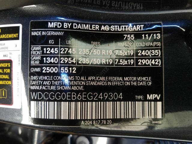 Photo 9 VIN: WDCGG0EB6EG249304 - MERCEDES-BENZ GLK 250 BL 