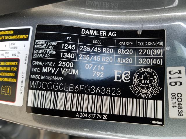 Photo 9 VIN: WDCGG0EB6FG363823 - MERCEDES-BENZ GLK 250 BL 