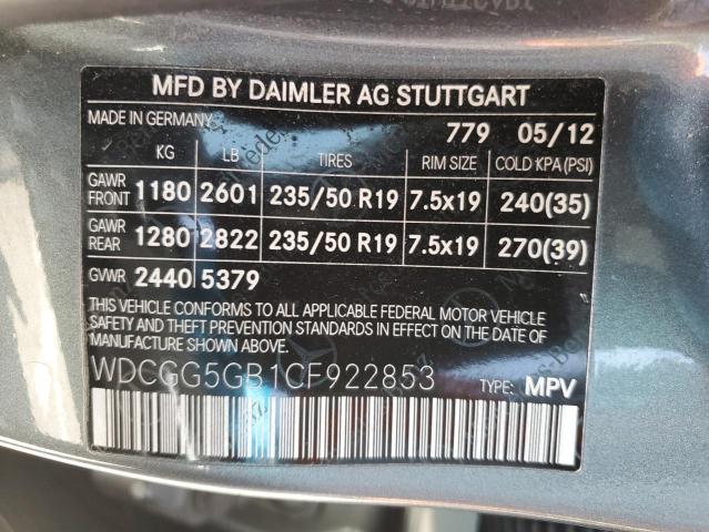 Photo 11 VIN: WDCGG5GB1CF922853 - MERCEDES-BENZ GLK-CLASS 