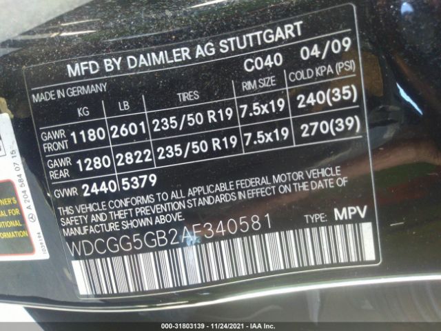 Photo 8 VIN: WDCGG5GB2AF340581 - MERCEDES-BENZ GLK-CLASS 