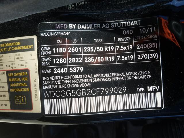 Photo 9 VIN: WDCGG5GB2CF799029 - MERCEDES-BENZ GLK 350 