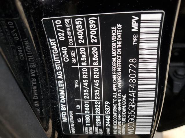 Photo 12 VIN: WDCGG5GB4AF480728 - MERCEDES-BENZ GLK 350 