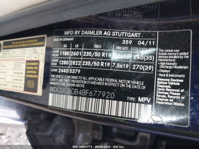 Photo 8 VIN: WDCGG5GB4BF677920 - MERCEDES-BENZ GLK-CLASS 