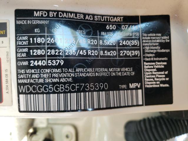 Photo 11 VIN: WDCGG5GB5CF735390 - MERCEDES-BENZ GLK 350 