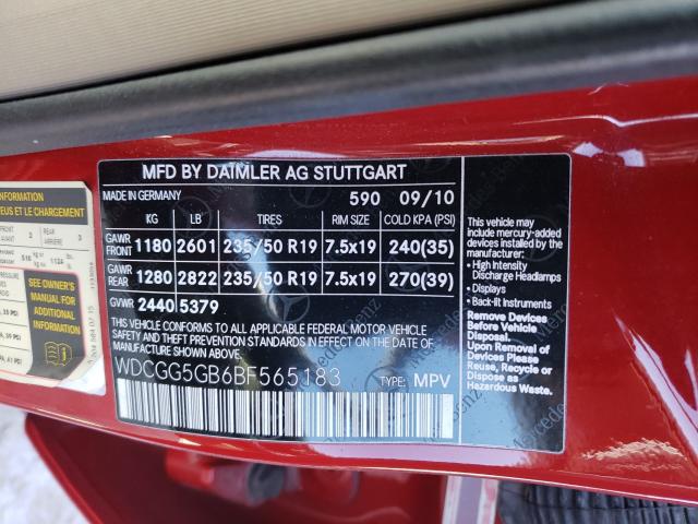 Photo 9 VIN: WDCGG5GB6BF565183 - MERCEDES-BENZ GLK 350 