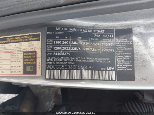 Photo 8 VIN: WDCGG5GB6BF660097 - MERCEDES-BENZ GLK 350 