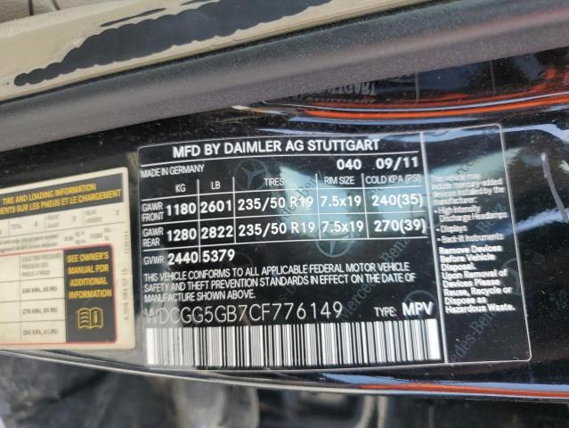 Photo 12 VIN: WDCGG5GB7CF776149 - MERCEDES-BENZ GLK-CLASS 