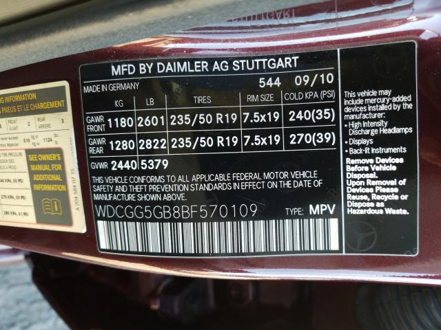 Photo 9 VIN: WDCGG5GB8BF570109 - MERCEDES-BENZ GLK 350 