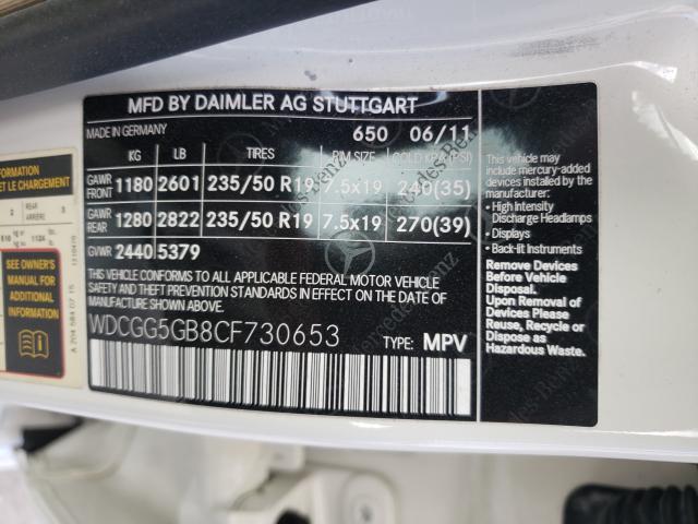 Photo 9 VIN: WDCGG5GB8CF730653 - MERCEDES-BENZ GLK 350 