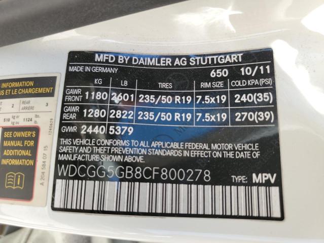 Photo 9 VIN: WDCGG5GB8CF800278 - MERCEDES-BENZ GLK 350 