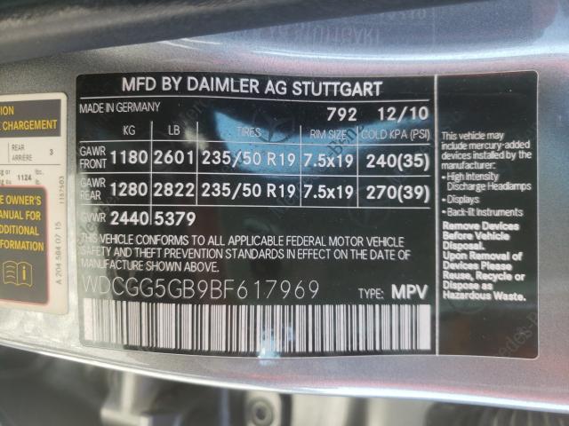 Photo 9 VIN: WDCGG5GB9BF617969 - MERCEDES-BENZ GLK 350 