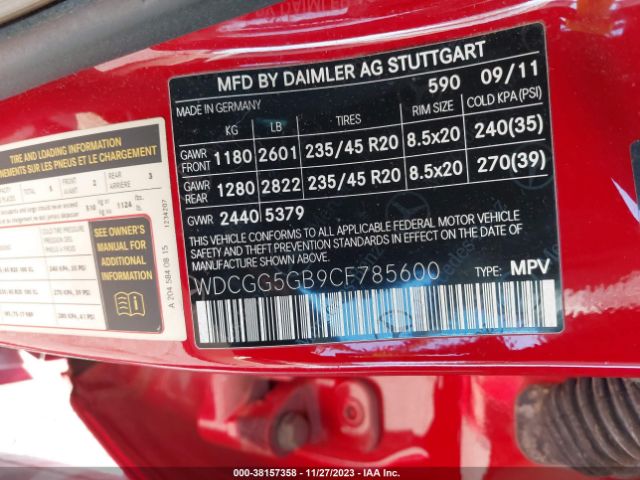 Photo 8 VIN: WDCGG5GB9CF785600 - MERCEDES-BENZ GLK 350 